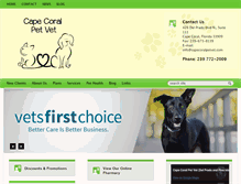 Tablet Screenshot of capecoralpetvet.com